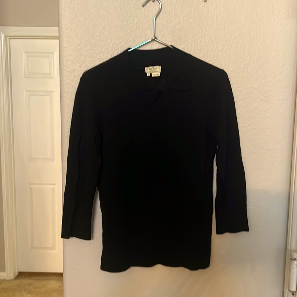 Kate Spade Quarter Length Sweater. BLACK